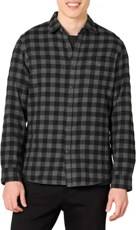 Amazon Essentials Men's Flannel Shirts Long Sleeve, Slim-Fit Button Down Plaid