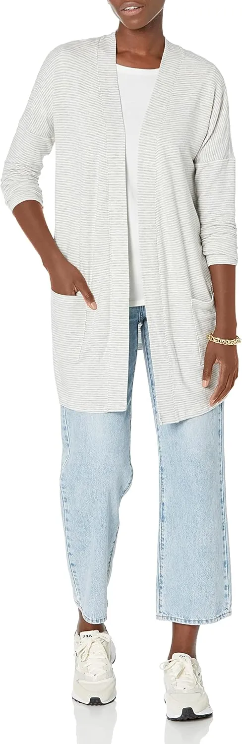 Amazon Essentials Women's Relaxed-Fit Ultra-Lightweight Open-Front Cardigan