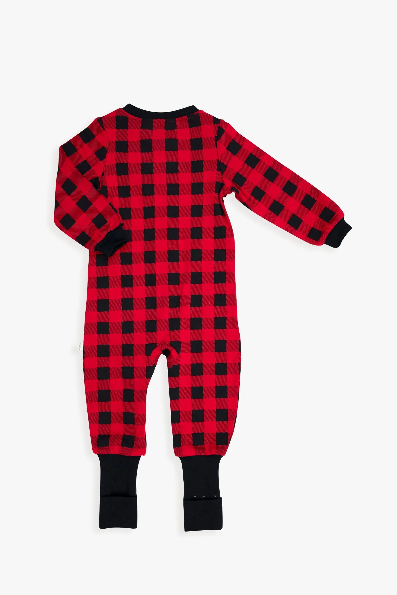 Baby Red & Black Buffalo Plaid Convert-A-Foot Sleeper