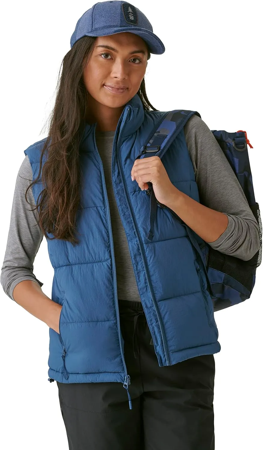 BASS OUTDOOR Womens Puffer Vest  Quilted Gilet with Front Zipper