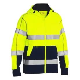 Bisley 323M6988T-YLNV/3XL ANSI Type R Class 3 Full Zip Hooded Sweatshirt with Sherpa Lining