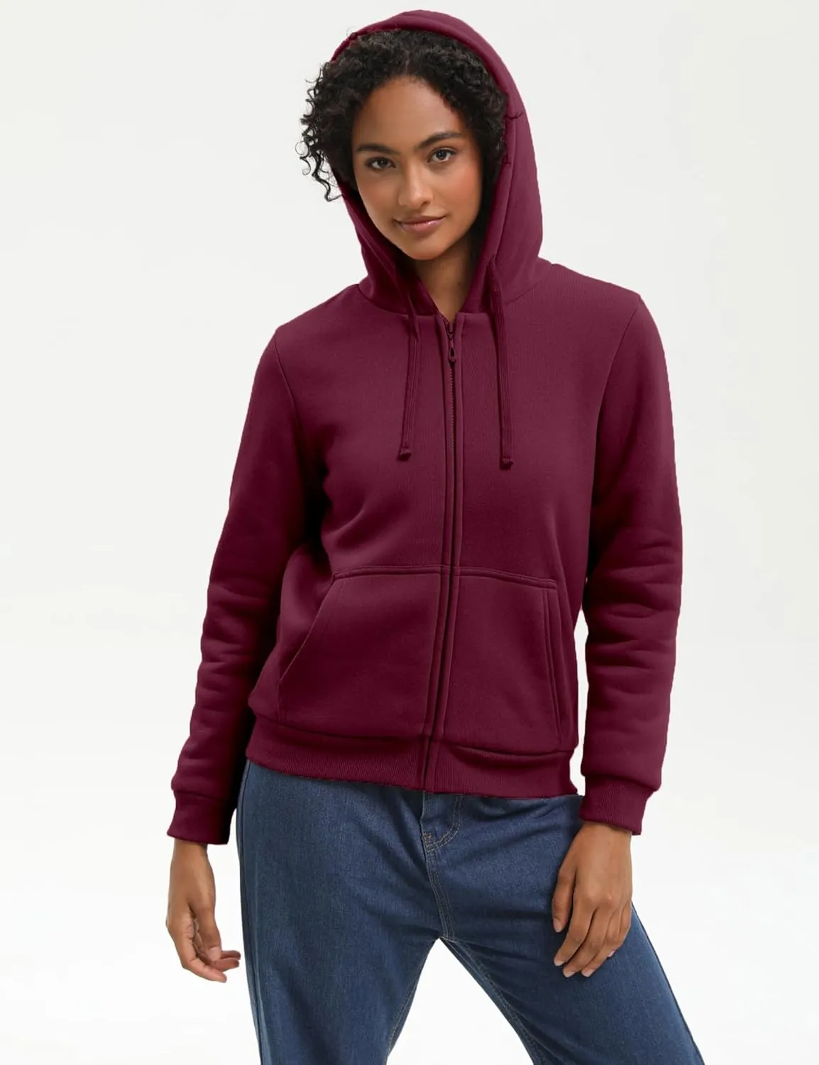 Bumeex Women' Sweatshirt,Sherpa-Lined Hoodie