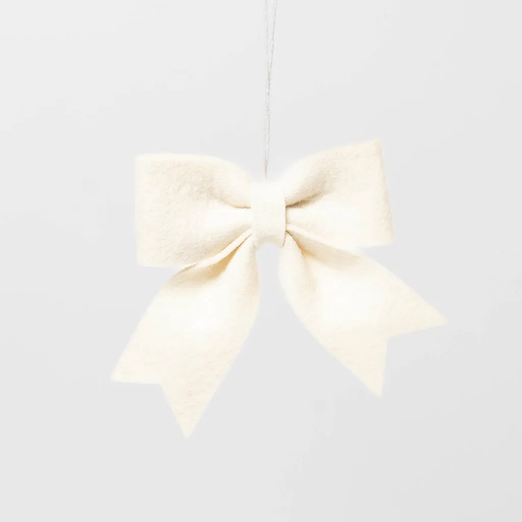 Bundle: Natural Bow Ornaments Set of 4