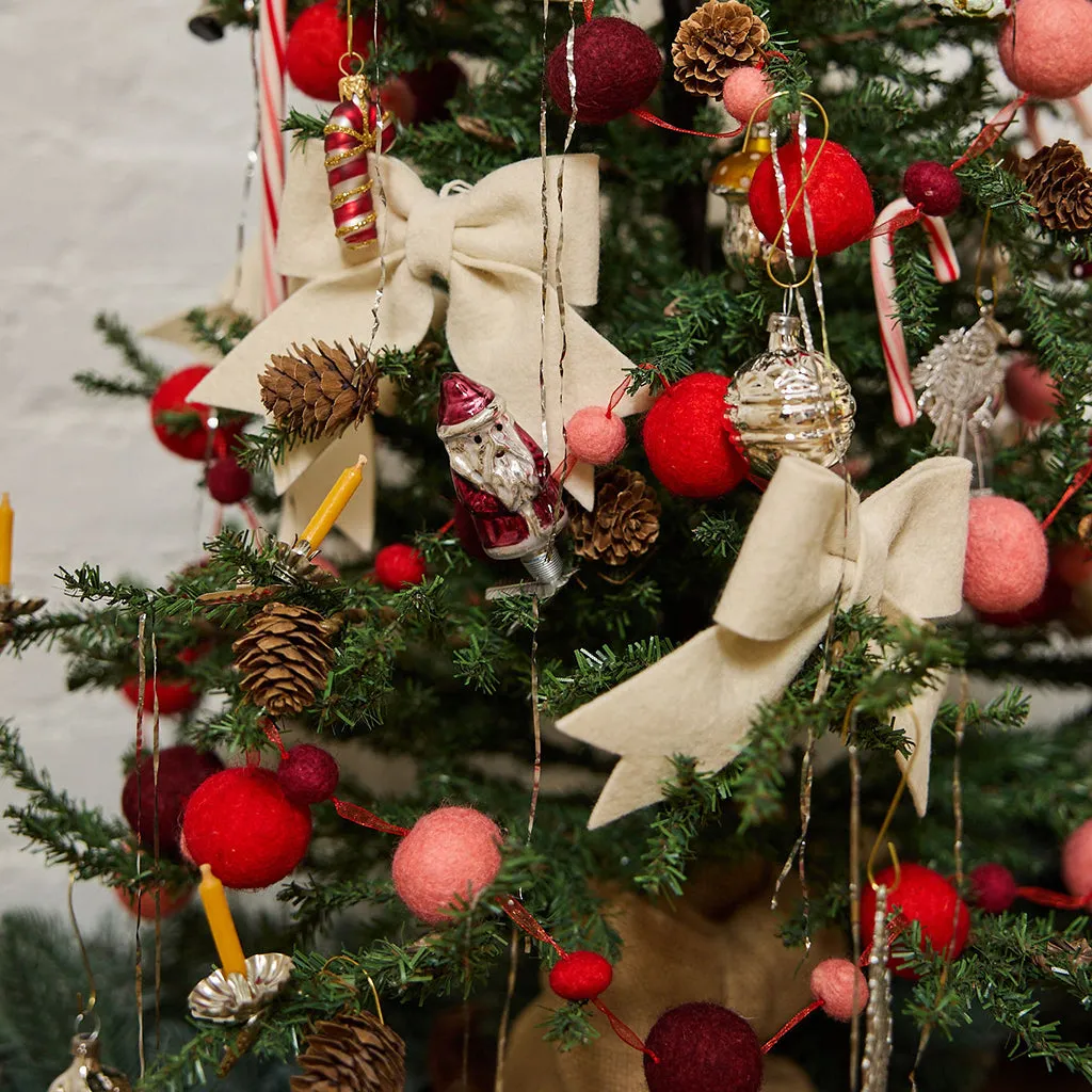Bundle: Natural Bow Ornaments Set of 4