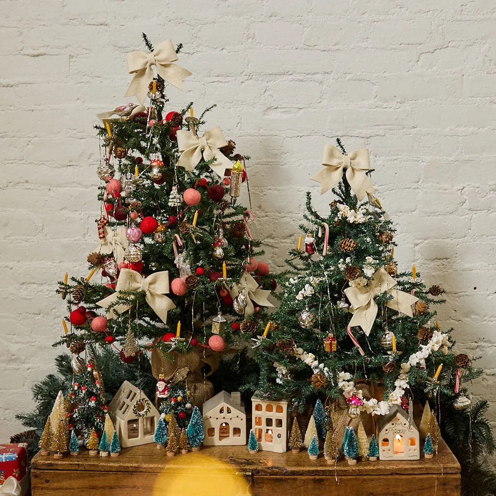 Bundle: Natural Bow Ornaments Set of 4