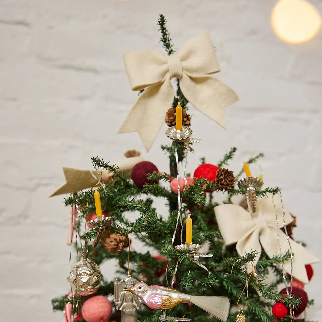 Bundle: Natural Bow Ornaments Set of 4