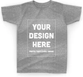 Custom Kids T-Shirt Design Your Own Youth or Toddler Shirt Add Print Text or Image - Personalized Soft Cotton Boy/Girl