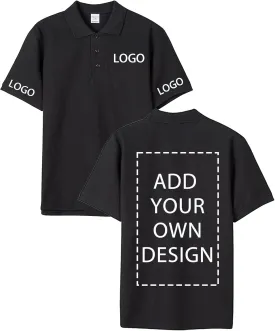 Custom Polo Shirt for Men Women Design Your Own Personalized Golf Tee Work Shirt