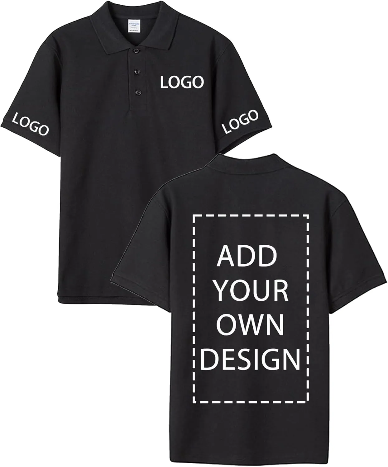 Custom Polo Shirt for Men Women Design Your Own Personalized Golf Tee Work Shirt