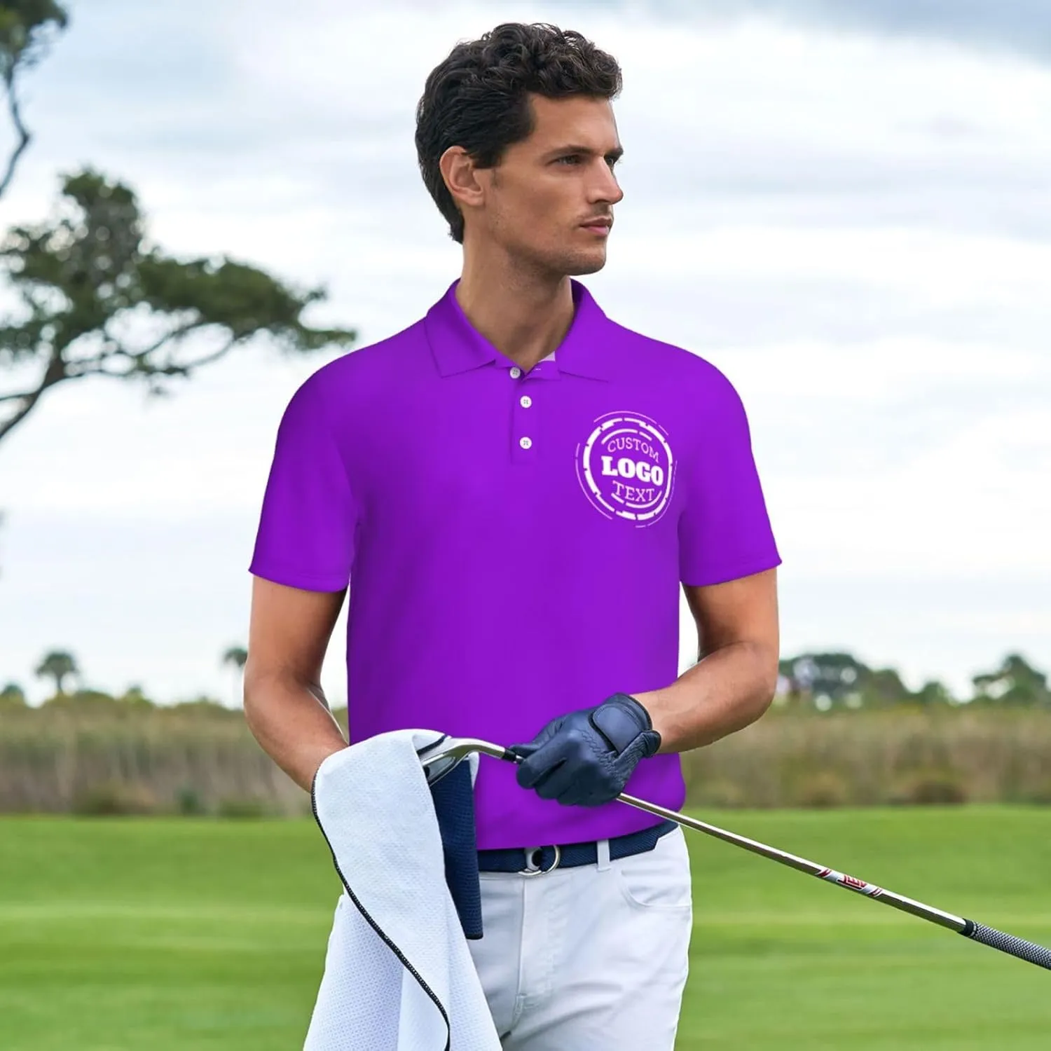 Custom Polo Shirts for Men Women Customized Design Your Own Text Logo Photo Name Dry Fit Golf Shirt