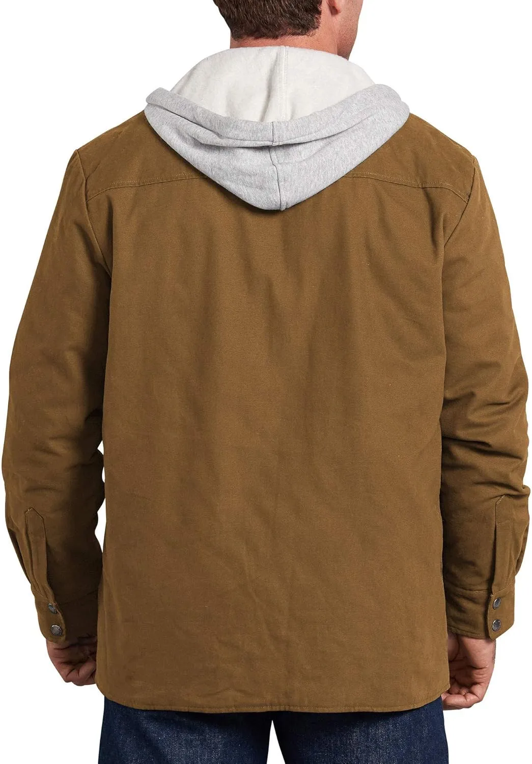 Dickies Men's Relaxed Fit Hooded Duck Quilted Shirt Jacket