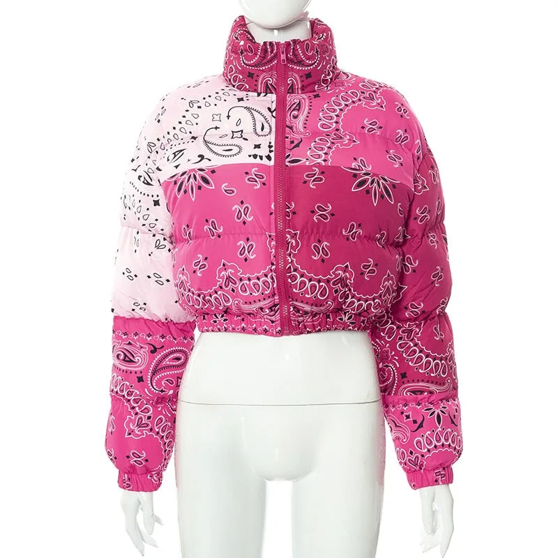 Fashionkova  2022 New Fashion Women Short Bread Down Winter Warm Solid Jacket Stand Up Collar Cardigan Down Jacket Outerwear Padded Coat