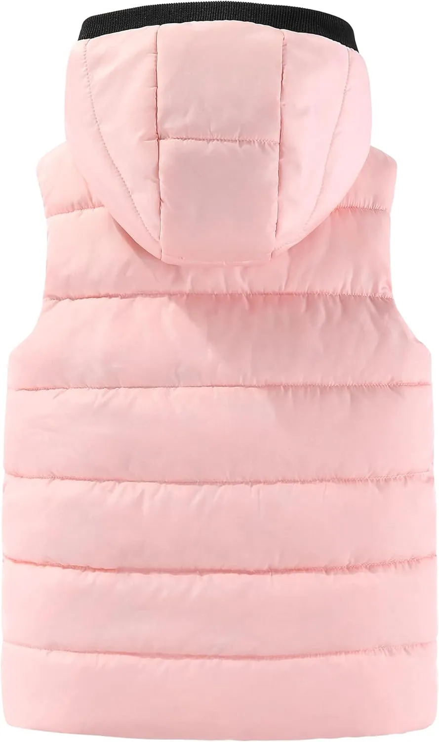 Hiheart Boys Girls Zip-up Fleece Lined Cotton Padded Vest with Hood