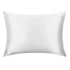 Ivory White Silk Pillowcase - King - Zip Closure