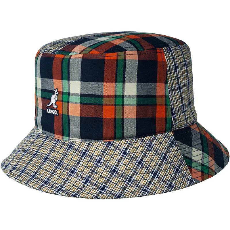 Kangol Plaid Mashup Cotton Bucket Hat
