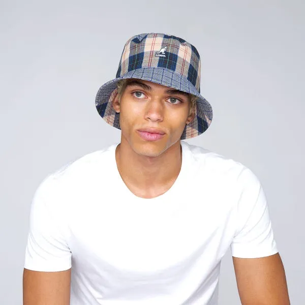Kangol Plaid Mashup Cotton Bucket Hat