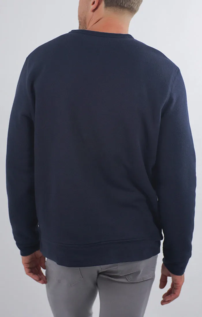 Kent Recycled Jacquard Sherpa Lined Crewneck