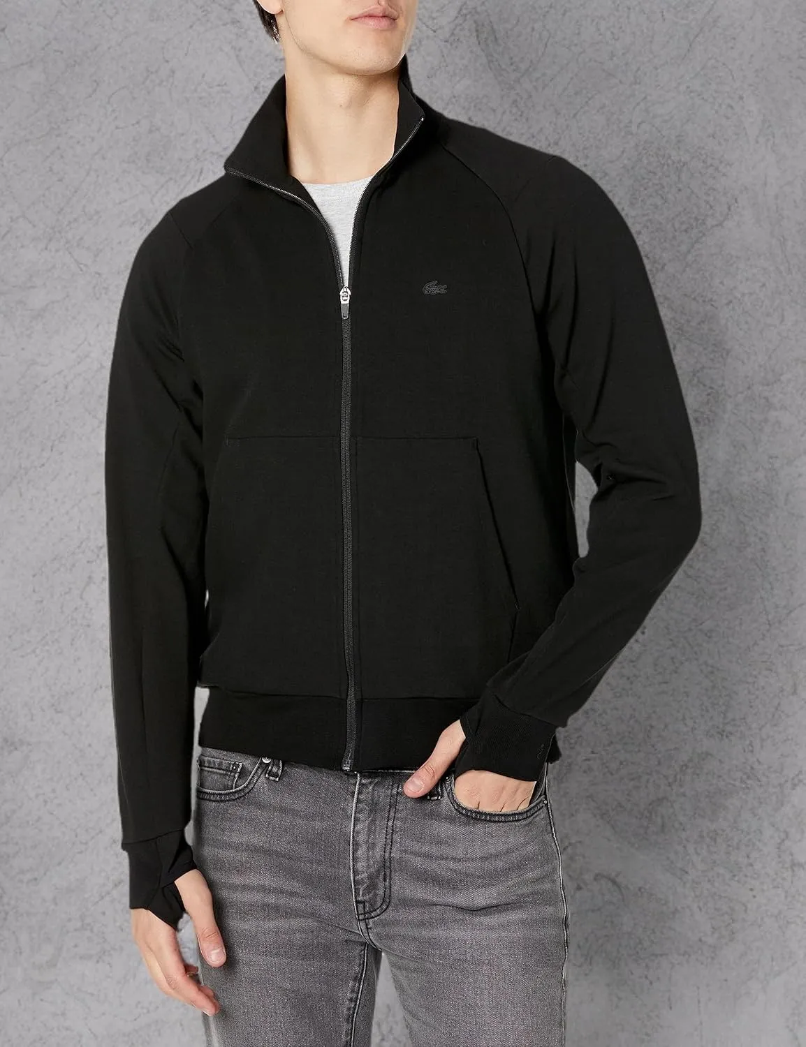 Lacoste Men's Ls Full Zip Active Double Face Sweatshirt