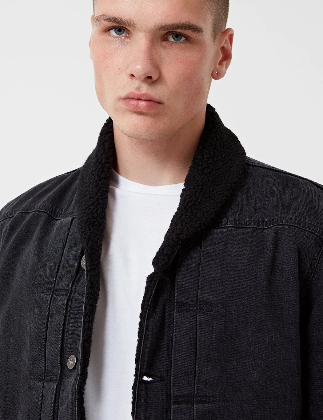 Levis Made & Crafted Shawl Collar Trucker - Black