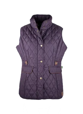 LJ001 - Ladies Maya Quilted Gilet - PLUM