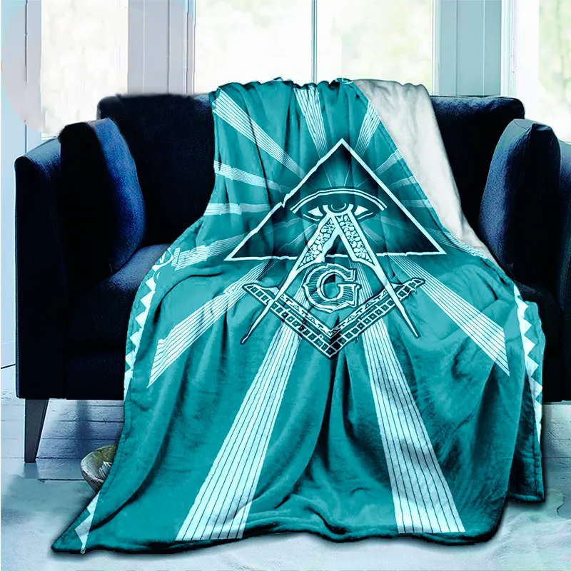 Master Mason Blue Lodge Blanket - Blue Eye Of Providence