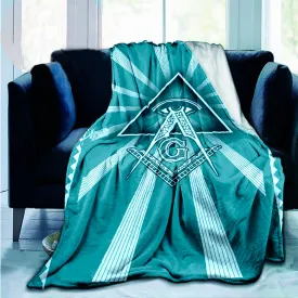 Master Mason Blue Lodge Blanket - Blue Eye Of Providence
