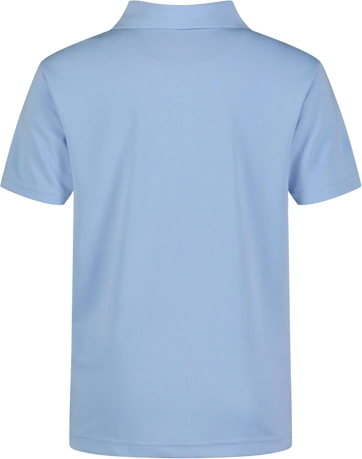 Nautica Boys' School Uniform Short Sleeve Polo Shirt, Button Closure, Moisture Wicking Performance Material