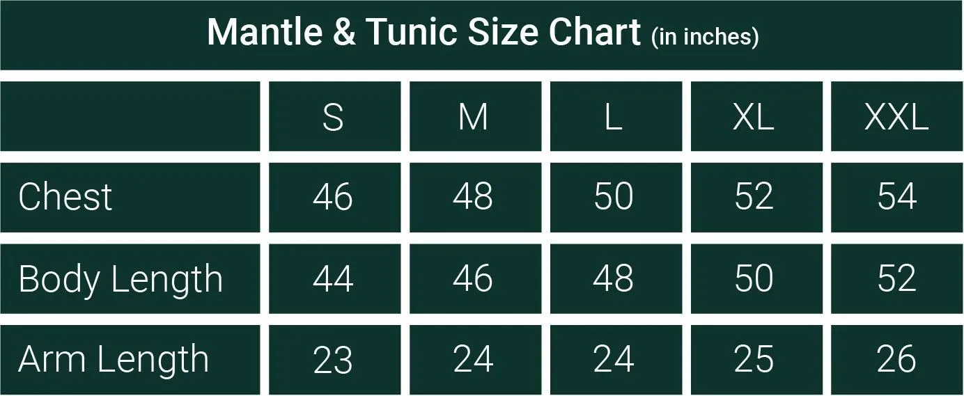Order of Malta Commandery Mantle - Black Cotton & Wool Fabric