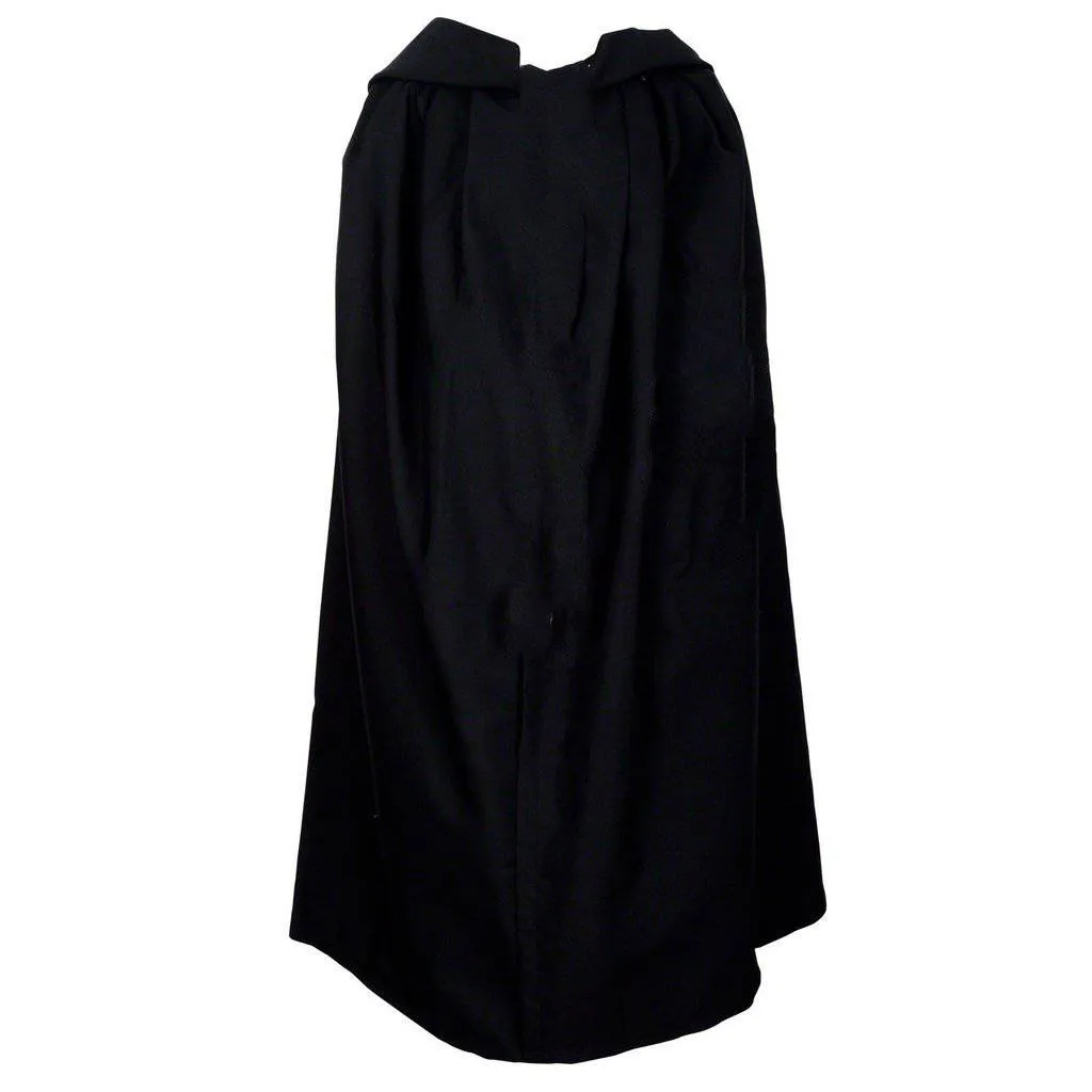 Order of Malta Commandery Mantle - Black Cotton & Wool Fabric