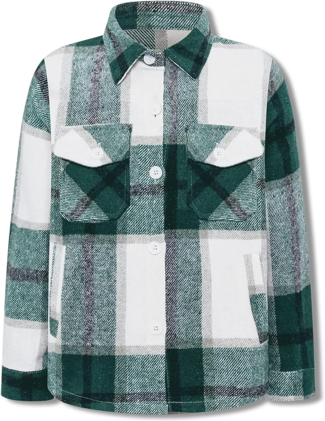 SANGTREE Girls Womens Flannel Shirt Long Sleeve Button Down Plaid Shirt Jacket, 3 Months - US 2XL