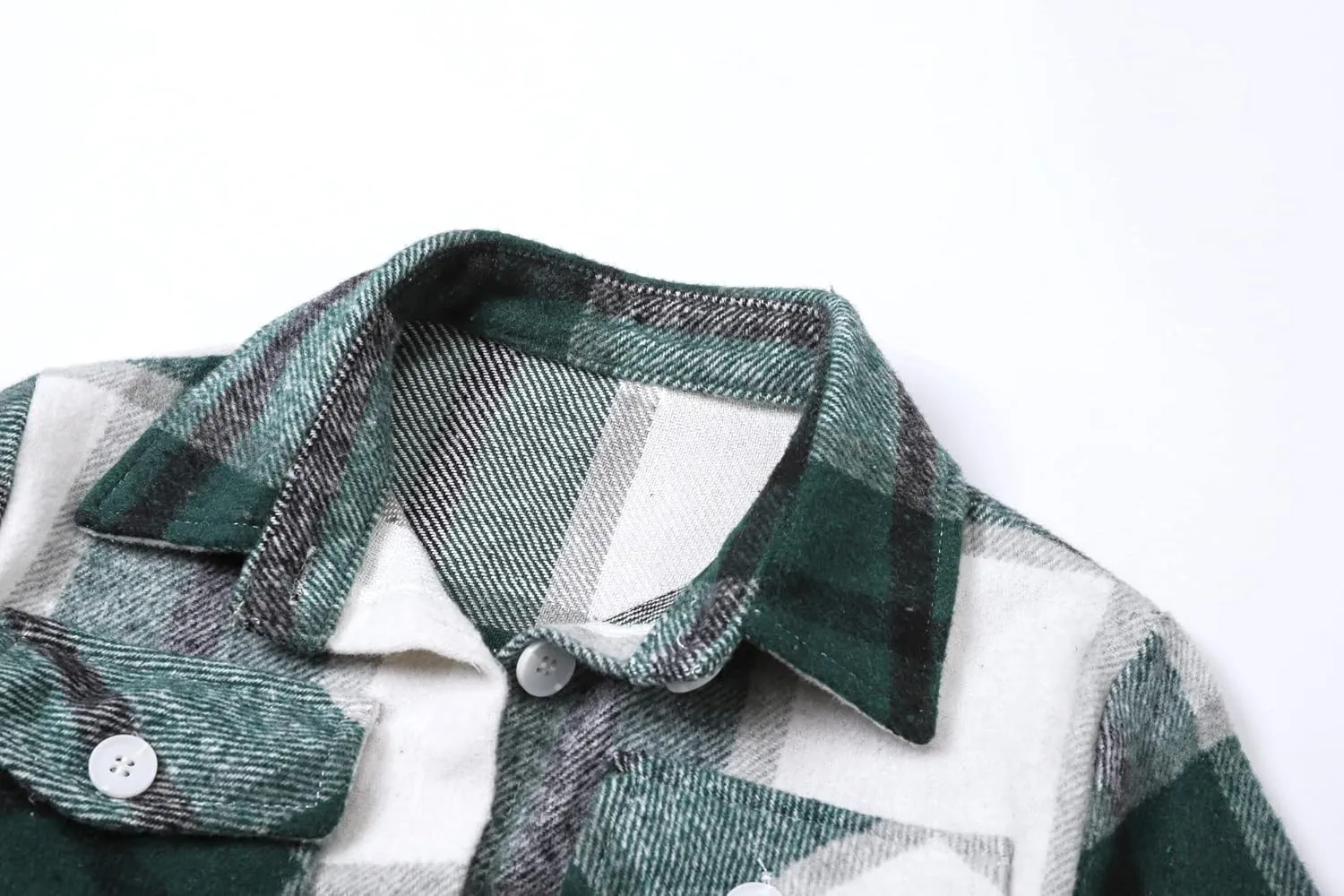 SANGTREE Girls Womens Flannel Shirt Long Sleeve Button Down Plaid Shirt Jacket, 3 Months - US 2XL