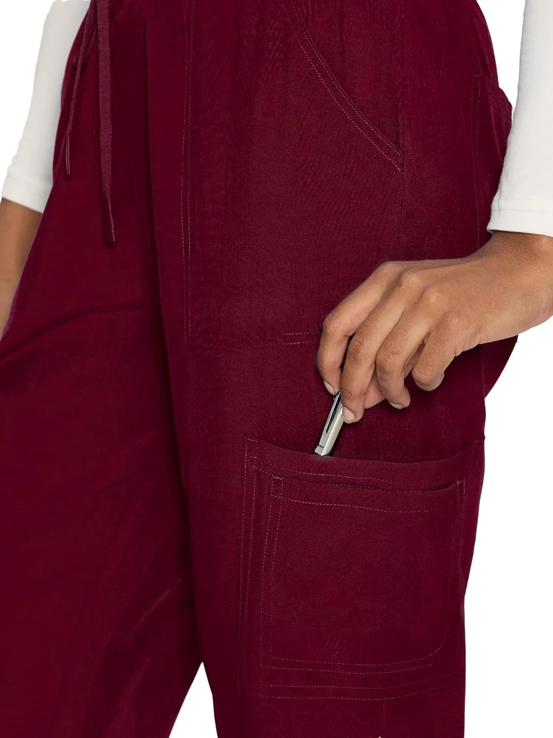 Scrub Pants for Women - Soft Stretch, Cargo Pants Scrubs with 8 Pockets