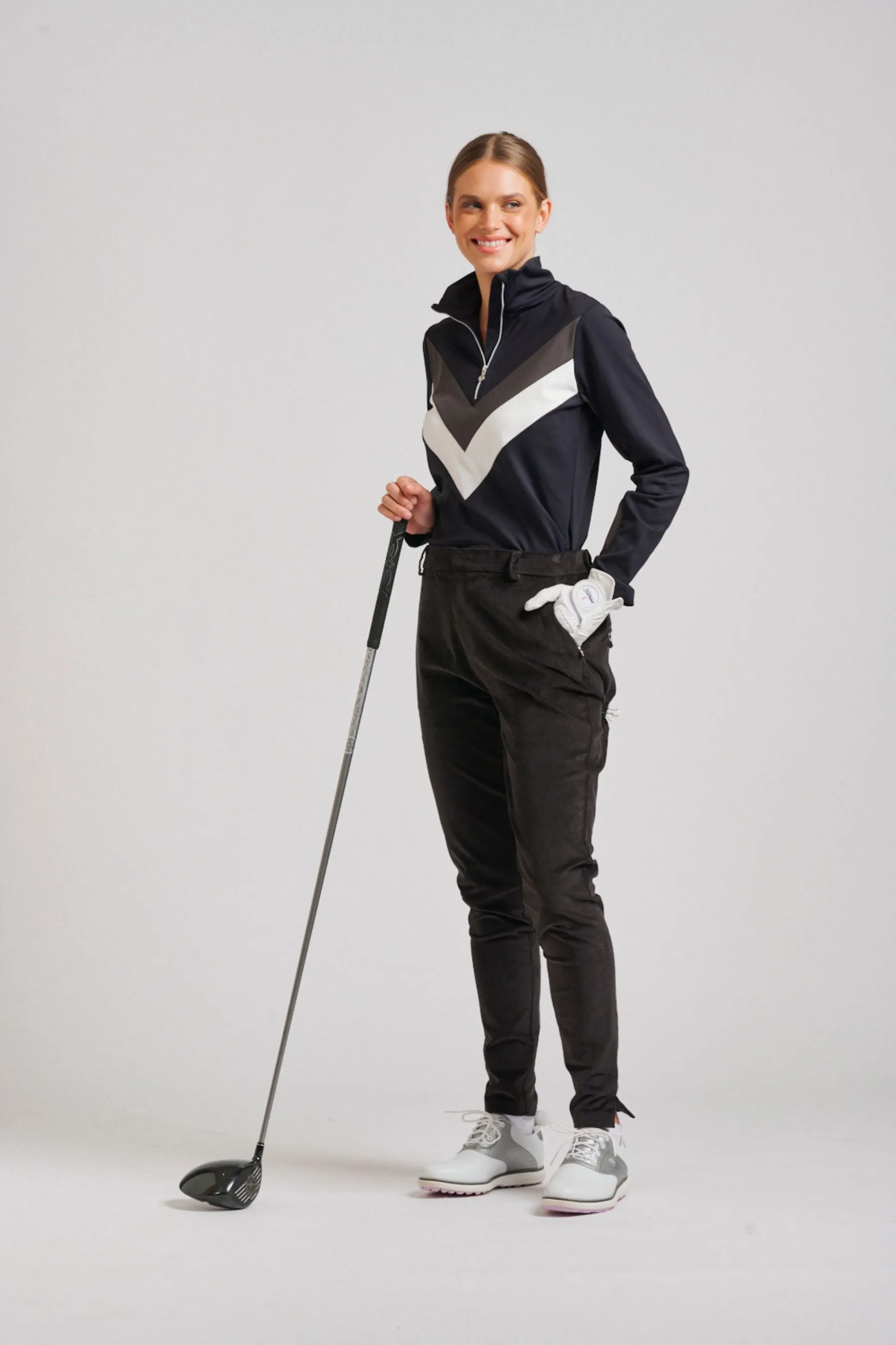 The Cathedral Half Zip Top | Navy Combo