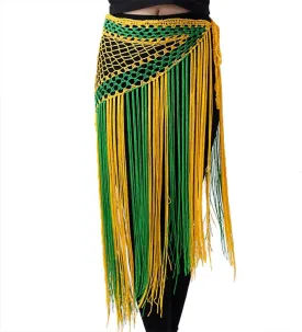 Women's Belly Dance Long Tassels Triangle Hip Scarf Festival Costume