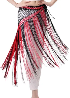 Women's Belly Dance Long Tassels Triangle Hip Scarf Festival Costume