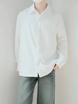 Zhou Plain Color Relaxed Fit Shirt