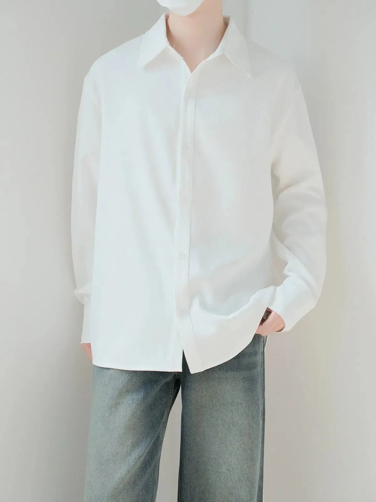 Zhou Plain Color Relaxed Fit Shirt