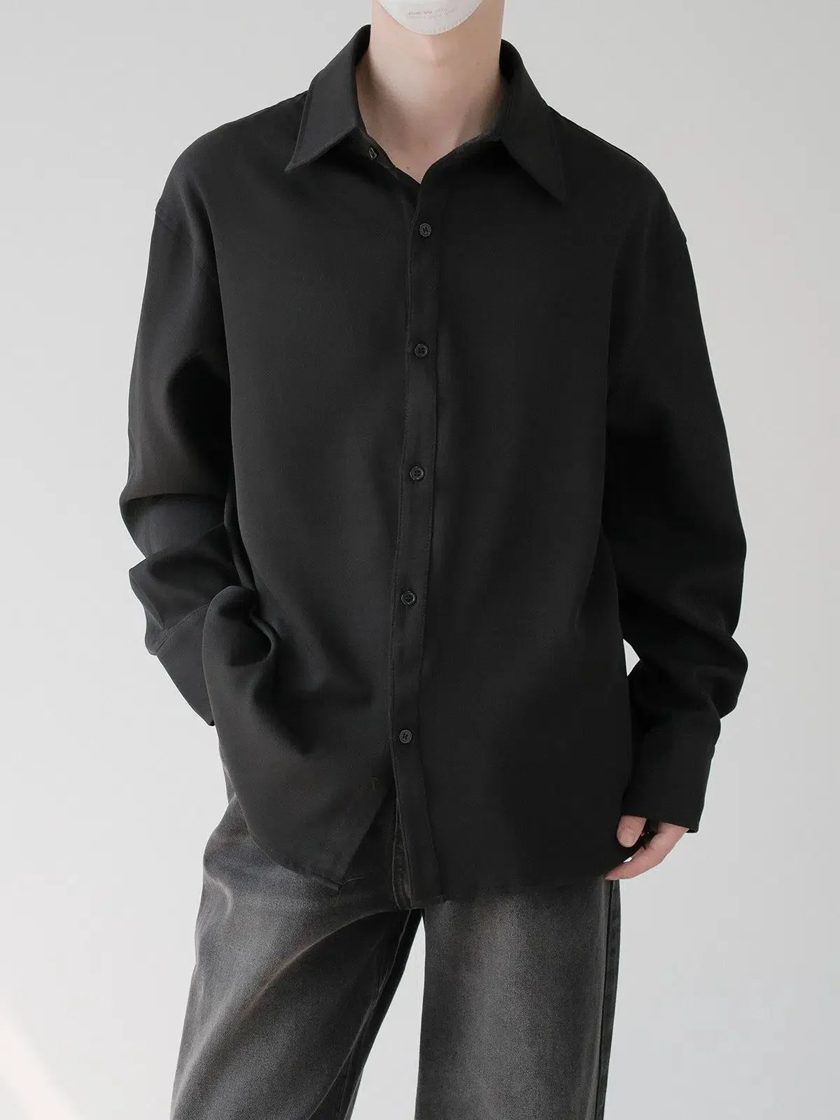 Zhou Plain Color Relaxed Fit Shirt